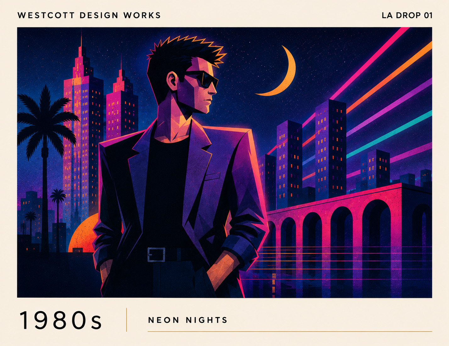 1980s LA NEON NIGHTS - FACES