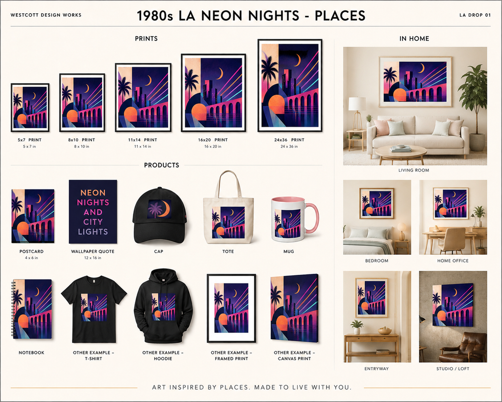 1980s LA NEON NIGHTS - FACES